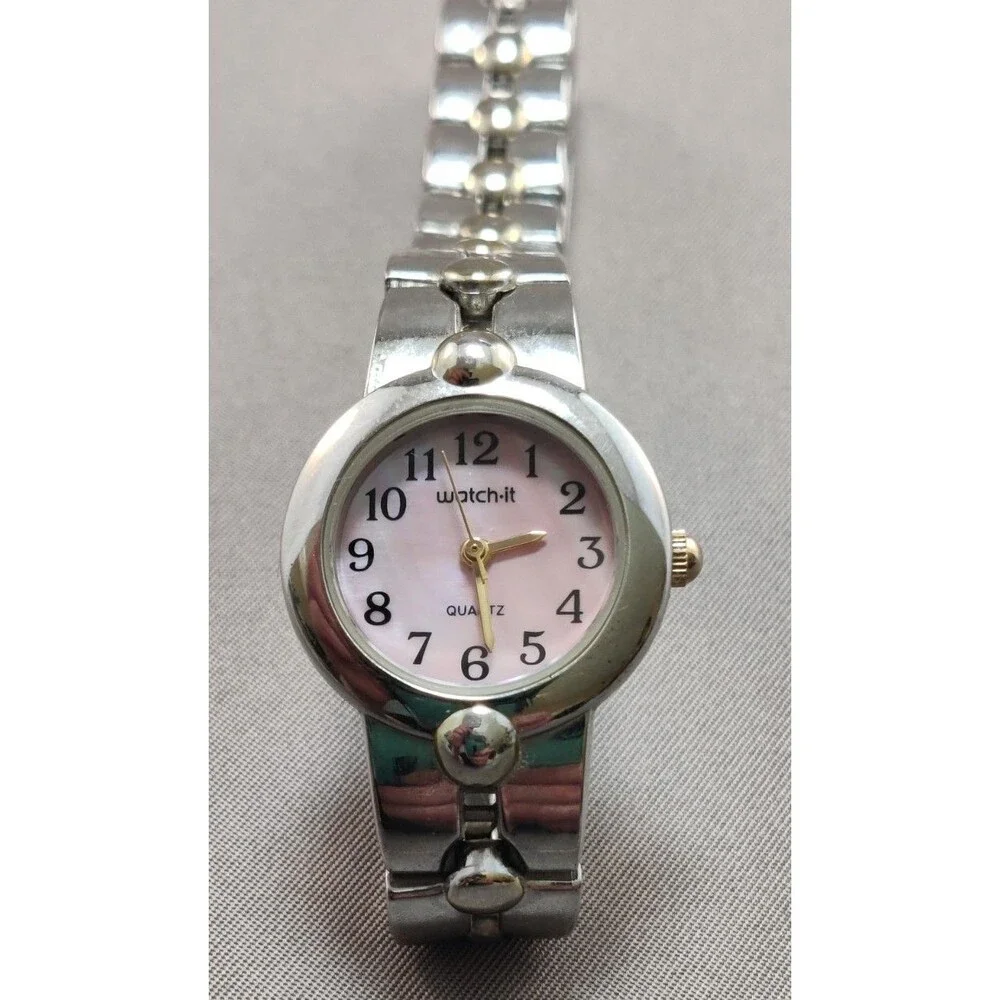 Ladies Watch-It Silver Tone Link Bracelet Analog Watch MLN3038 7